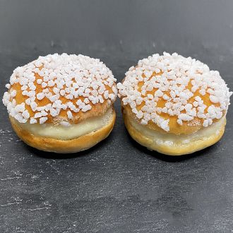 Tarte Tropézienne in an individual slice