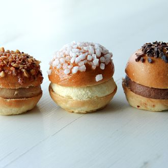 the mini choux pastries