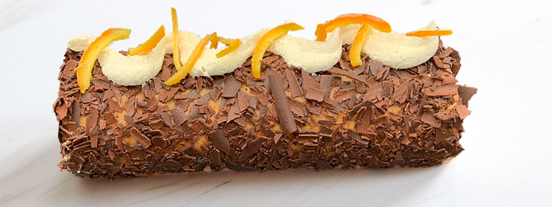 La buche au chocolat et à la mandarine