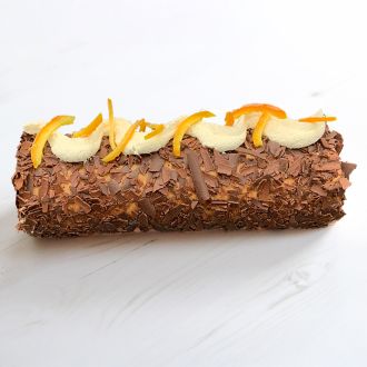 La buche au chocolat et à la mandarine